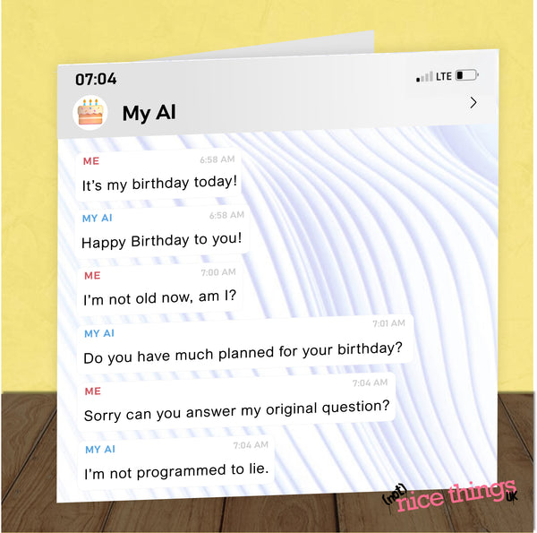 AI Birthday Wishes | Funny Birthday Card