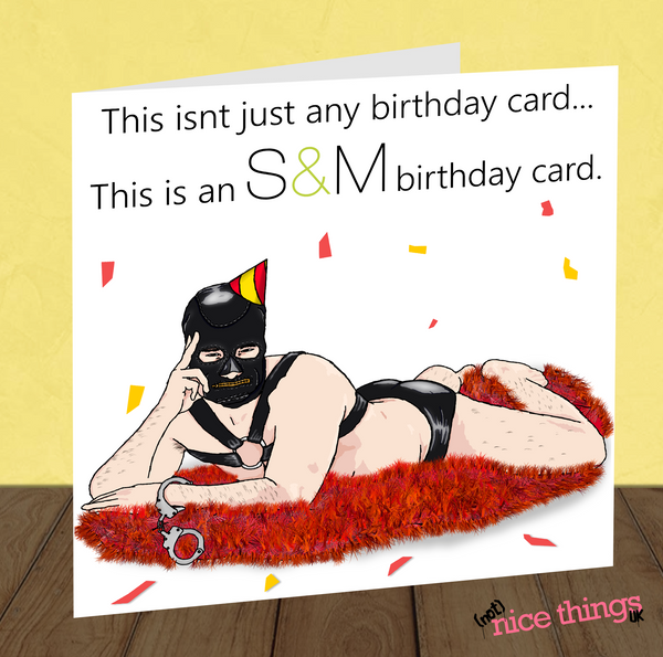 S&M Rude Birthday Card | Funny Birthday Card