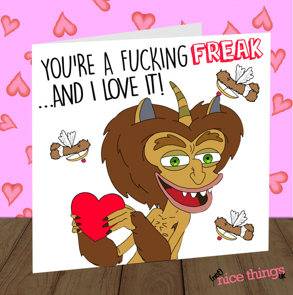 Big Mouth Anniversary Card, Funny Maury Card, Hormone Monster, Anniversary Card for Him, For Her
