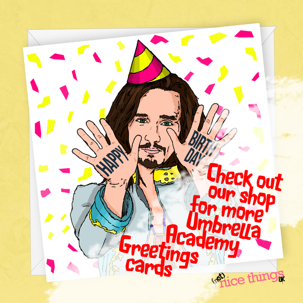 Number 5 Funny Birthday Card  |  Umbrella Academy Birthday Card  |  Klaus  |  Diego  |  Number Five