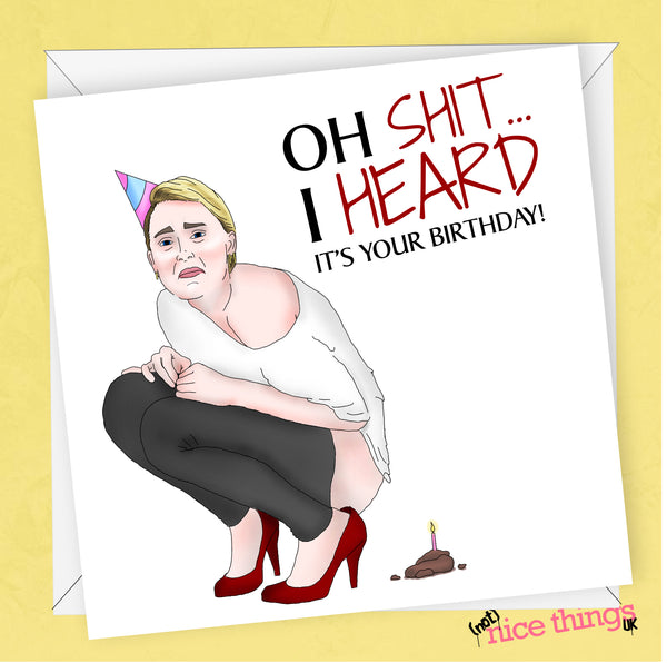 Amber Heard Birthday Card, Funny Birthday Card for Her, Card for Mum, Sister, Girlfriend, 21st, 30th, 40th, Johnny Depp, Cards for Women