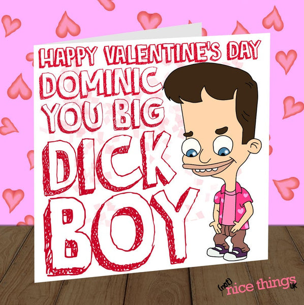 Personalised Big Mouth Valentines Day Card, Funny Valentine's day Card, Rude Card for boyfriend, For him, For husband, Hormone Monster