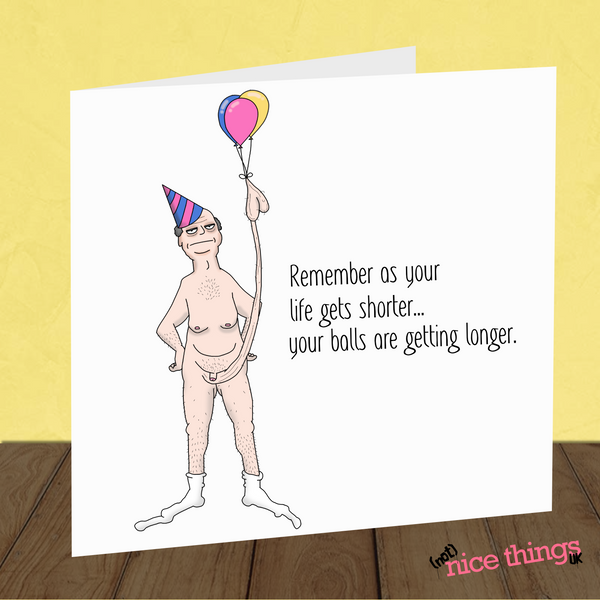 Long Balls Funny Birthday Card | Card for Him