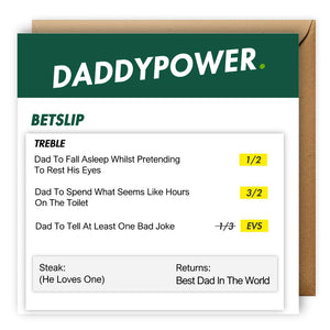 DaddyPower Birthday Card | Funny Father's Day Card