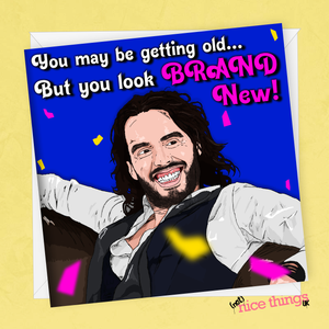Russell Brand Birthday Card, Funny Card for Him, Dad, Brother, Jordan Peterson, Conspiracy, Politics Birthday Gift for Her, Mum, Rude Card