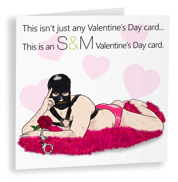 Rude Pun Valentine's Day Card, Funny Valentine's Cards for Him, Rude Valentines Cards for Her, For Boyfriend, For Girlfriend, S&M, Cheeky