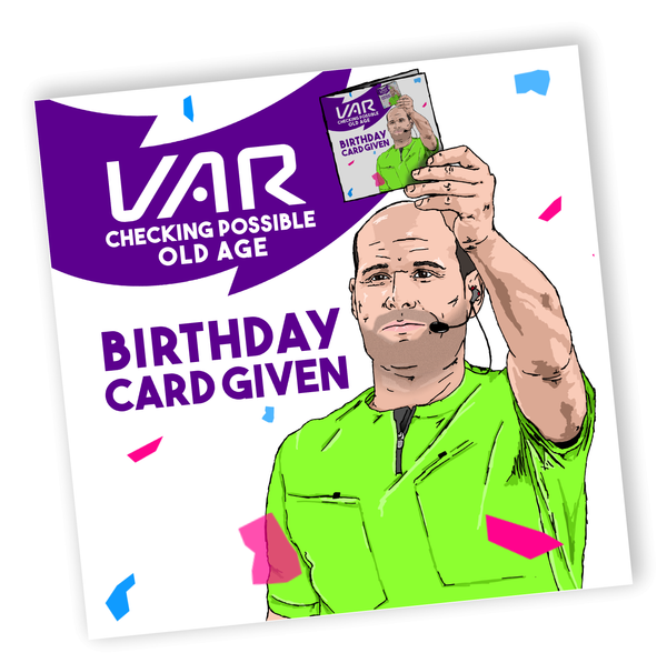 VAR Birthday Card for Son, Card Given Football Birthday Card, Funny Brother Birthday Card, Football Card for Dad, Man Utd, Liverpool,