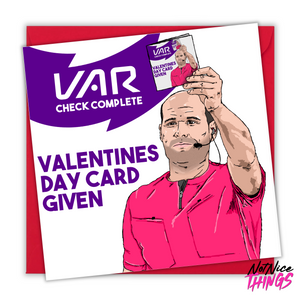 VAR Valentine's Day Card for Boyfriend, Card Given Football Valentine's Card for Husband, Funny Valentine's Day Card, Premier League Card