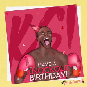 KSI Birthday Card, Prime Energy, Boxing, KSI, JJ, Card for Son, Teenager, 13th 14th 15th 16th 17th Birthday for Him, Boyfriend, Grandson