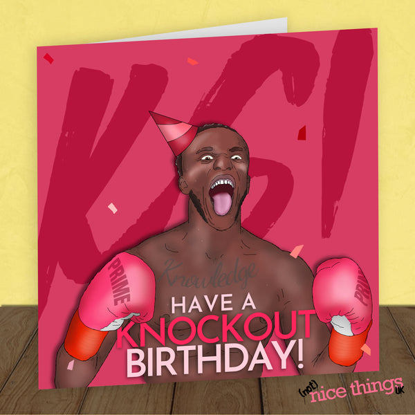 KSI Birthday Card, Prime Energy, Boxing, KSI, JJ, Card for Son, Teenager, 13th 14th 15th 16th 17th Birthday for Him, Boyfriend, Grandson