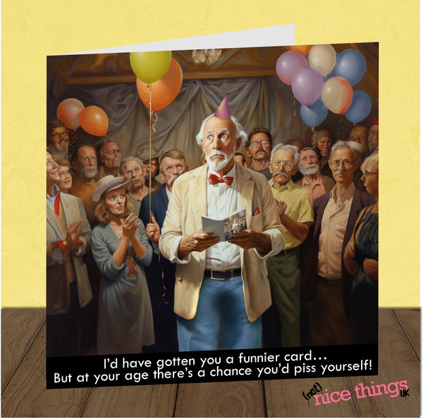 You Might Piss Yourself, Funny Birthday Card, Rude Card for Him, For Dad, Brother, Boyfriend, Gift for Husband, Rude Greeting Card for Dad
