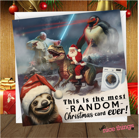 Most Random Christmas Card Ever, Funny Cards for Him, for Her, Weird Christmas Cards, Quirky Cards, Fun Christmas Cards, Friend, Boyfriend