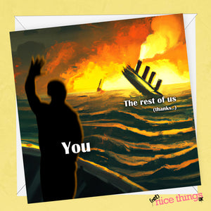 Sinking Ship Leaving Card, Funny Card for New Job Card, Funny Leaving Card, Work Colleague, Goodbye Card, Good Luck, Traitor