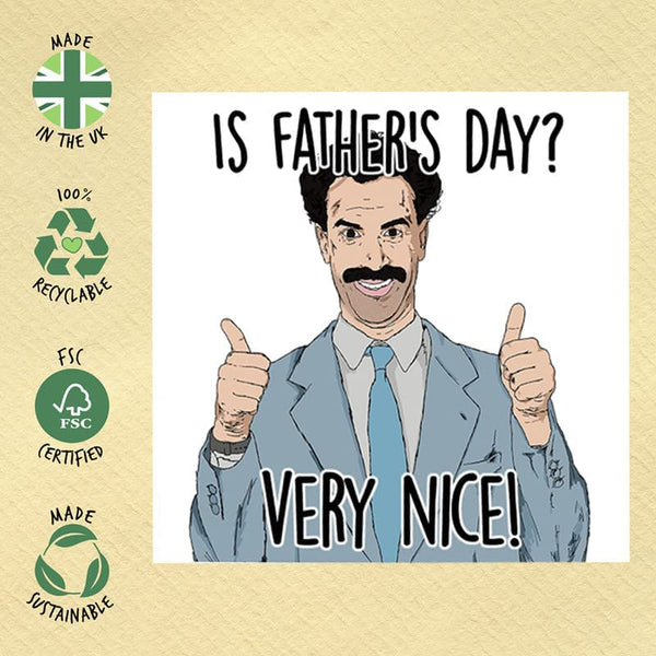 Borat Fathers Day Card | Funny Card for Dad