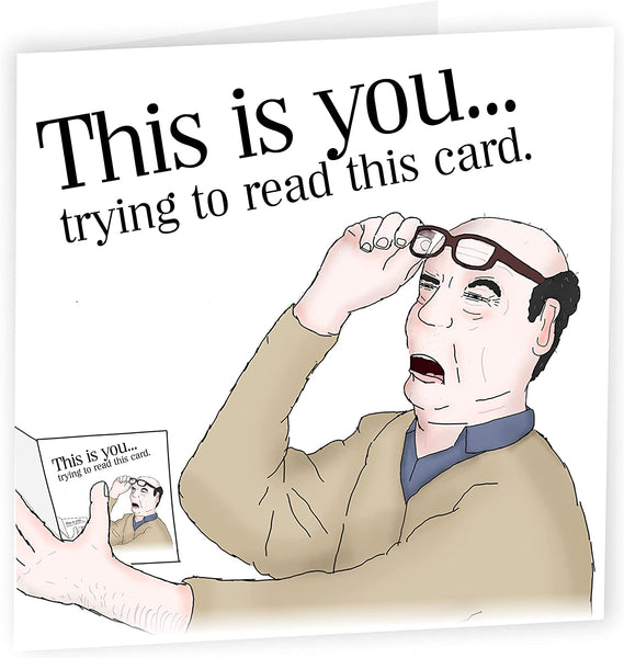 "This is you trying to read" | Popular Father's Day Card