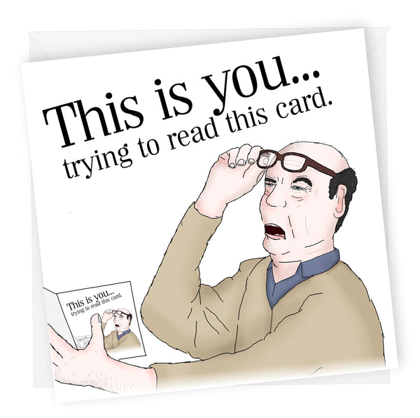 "This is you trying to read" | Popular Father's Day Card