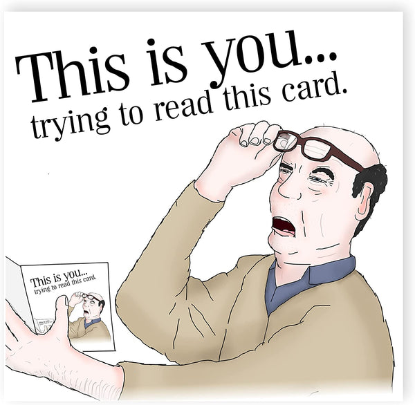 "This is you trying to read" | Popular Father's Day Card
