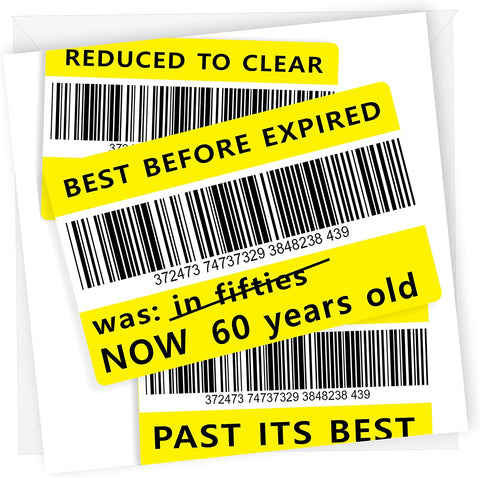 Reduced Sticker/Past Best | Rude 60th Birthday Card