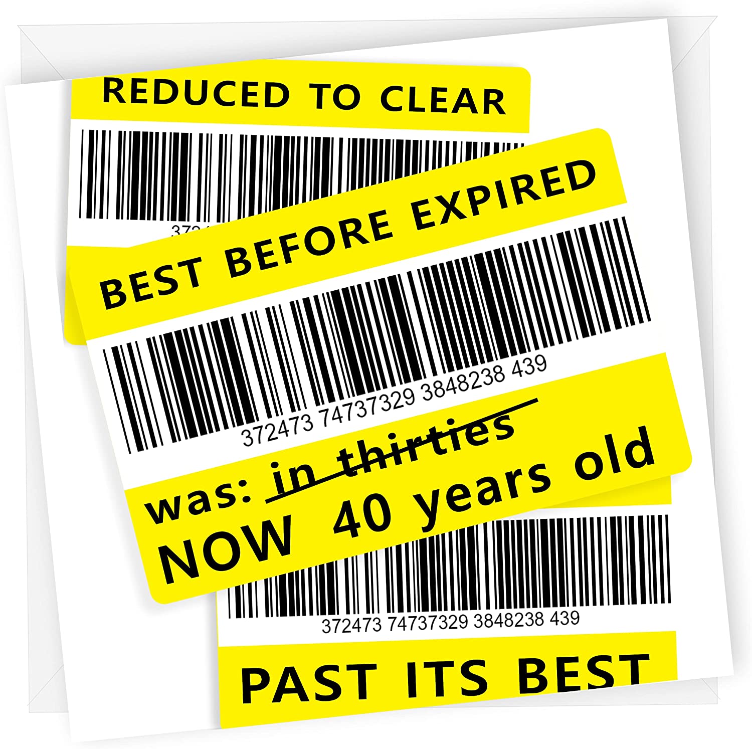 Reduced Sticker/Past Best | Rude 40th Birthday Card
