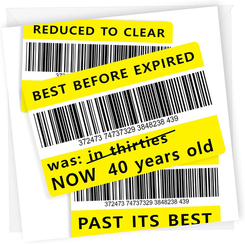 Reduced Sticker/Past Best | Rude 40th Birthday Card