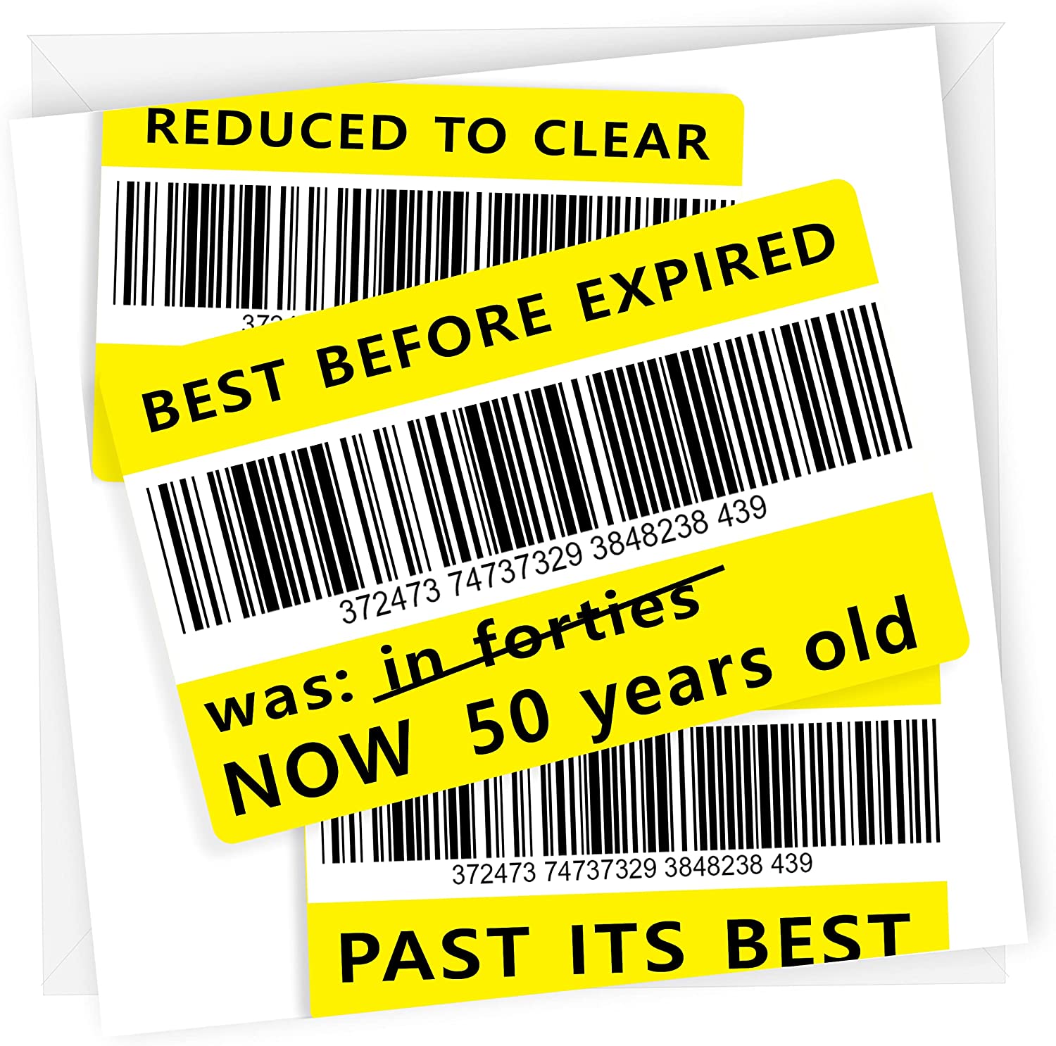 Reduced Sticker/Past Best | Rude 50th Birthday Card