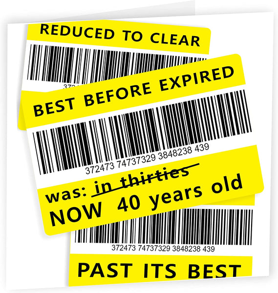 Reduced Sticker/Past Best | Rude 40th Birthday Card