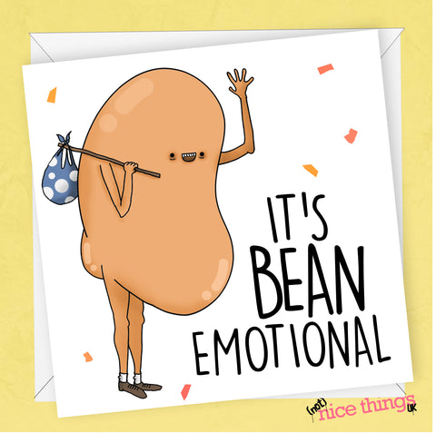 Funny Leaving Card, Good Luck Card, For Him, For Her, Work Colleague, Office Leaving, Goodbye, New Job, Congratulations, Bean Emotional