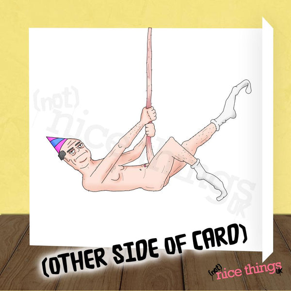 Funny Card, Rude Balls Birthday Card, Saggy Bollocks, Funny Birthday Card
