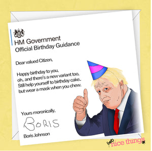 New Variant Card | Funny Boris Birthday Card
