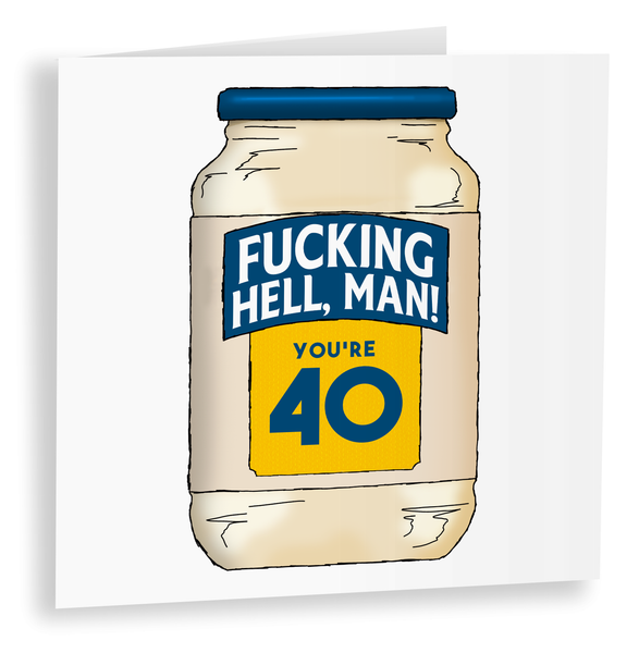 F**cking HellMan 40th Birthday Card | Funny Vegan Card