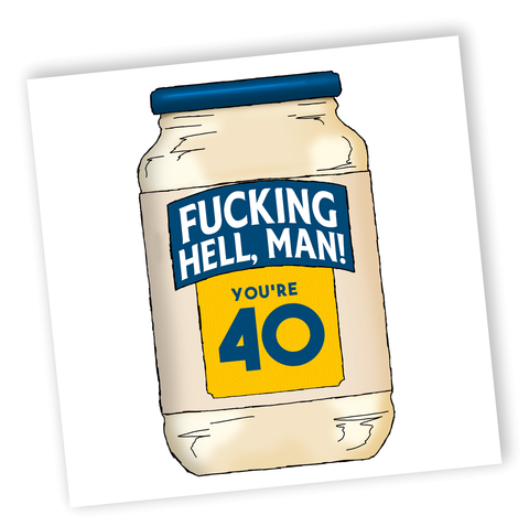 F**cking HellMan 40th Birthday Card | Funny Vegan Card