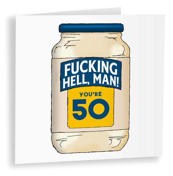 F**cking HellMan 50th Birthday Card | Funny Vegan Card