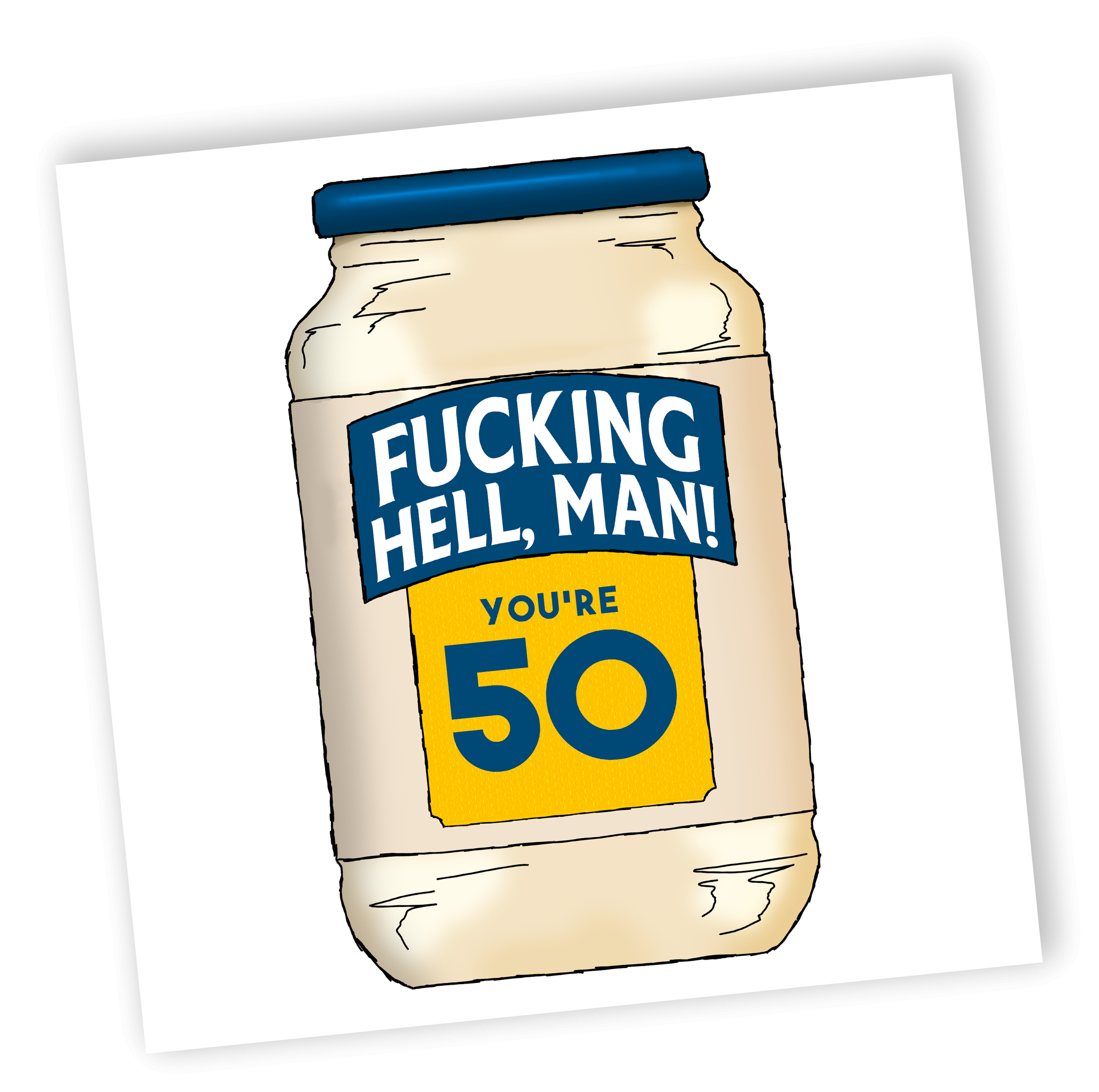 F**cking HellMan 50th Birthday Card | Funny Vegan Card