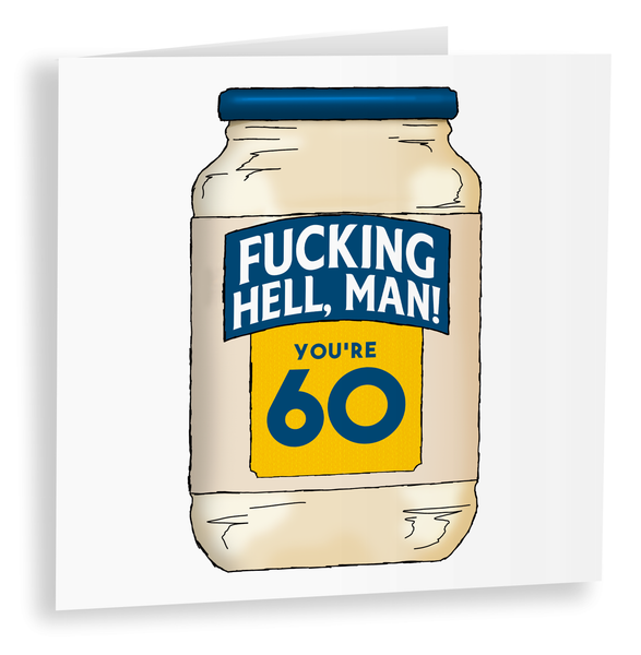 F**cking HellMan 60th Birthday Card | Funny Vegan Card