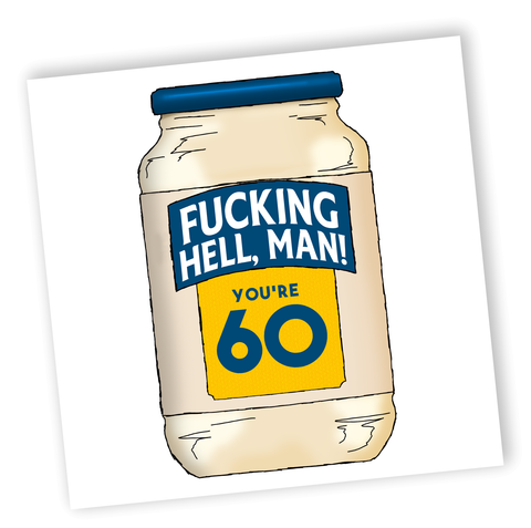 F**cking HellMan 60th Birthday Card | Funny Vegan Card