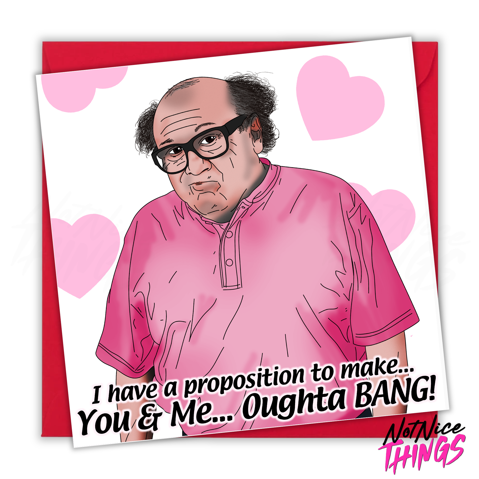 Always Sunny Valentines Day Card, Funny Valentine's, Rude Card, Frank Reynolds, Devito, Him, Her for boyfriend, for girlfriend