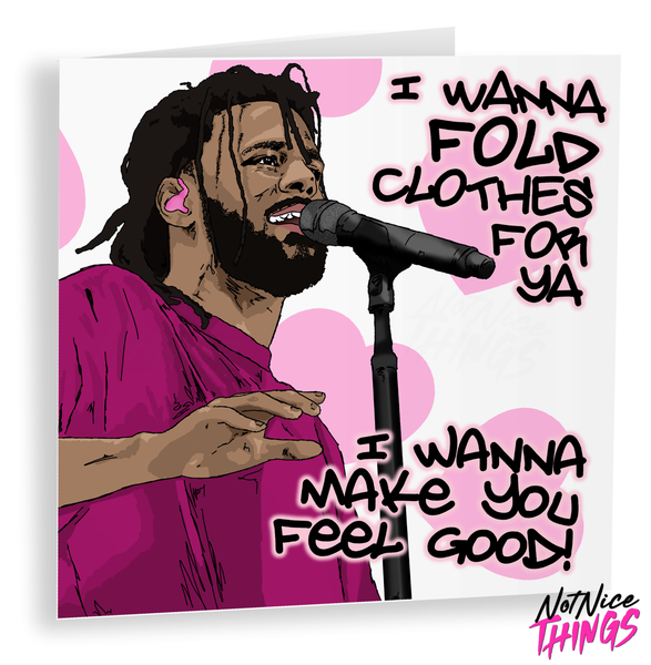 J Cole Valentines Day Card, Hip Hop Card, Rap Valentine's Card for boyfriend, for girlfriend, Fiance, Husband, Wife, Dreamville, Kendrick