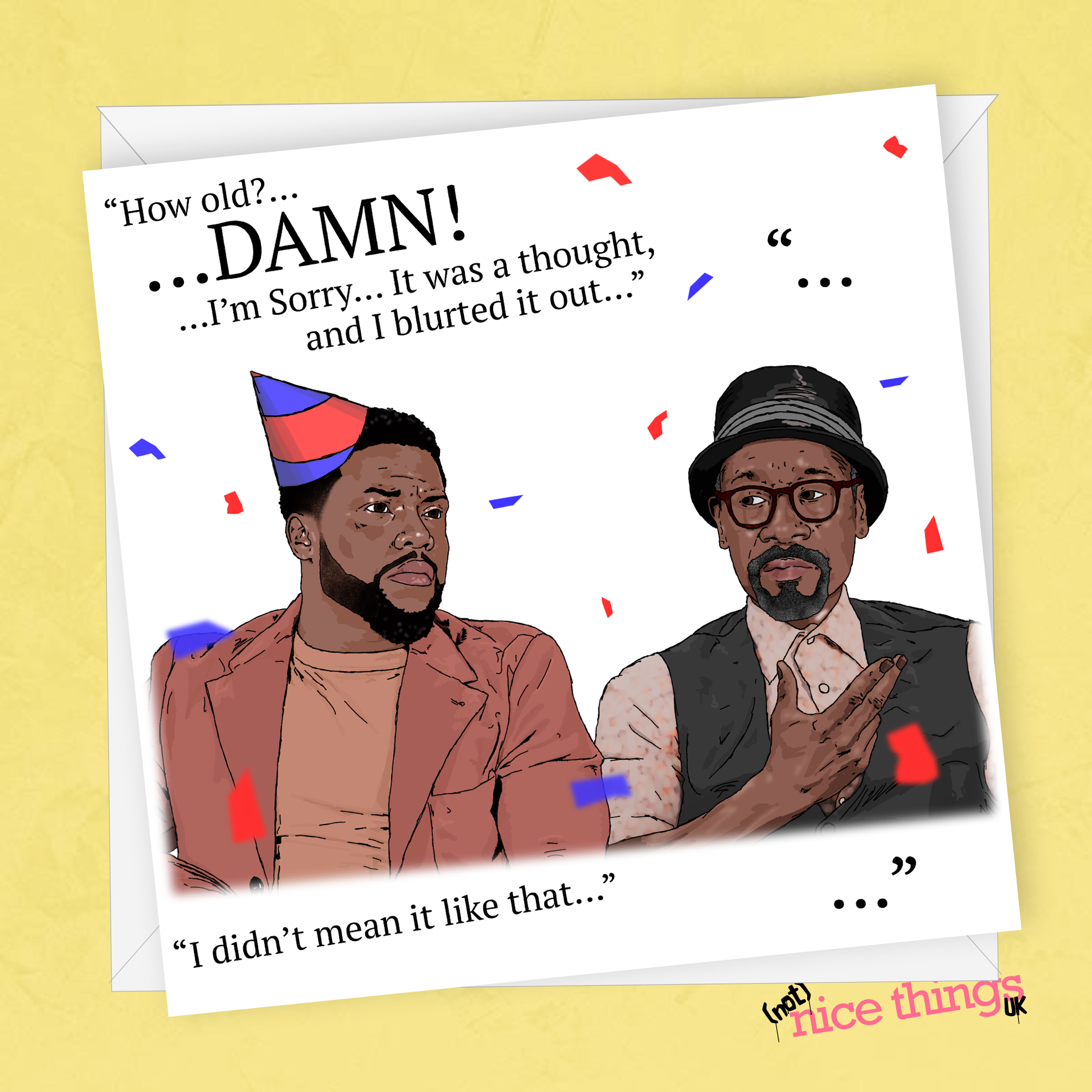 DAMN Funny Birthday Card, Kevin Hart Meme Birthday Cards, Don Cheadle Meme for Him,  Meme Gifts for Birthday, Birthday Card Meme, Him