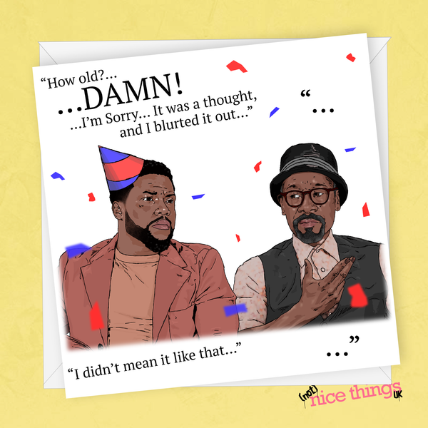 DAMN Funny Birthday Card, Kevin Hart Meme Birthday Cards, Don Cheadle Meme for Him,  Meme Gifts for Birthday, Birthday Card Meme, Him