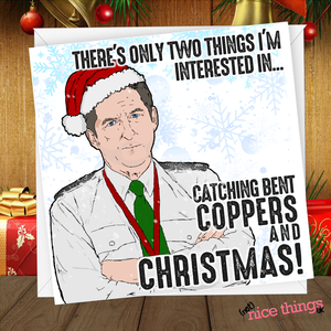 Line of Duty Christmas Card, Funny Ted Hastings Card For Him, Bent Coppers Christmas, For Him, For Her, Girlfriend, Boyfriend, Husband, Wife