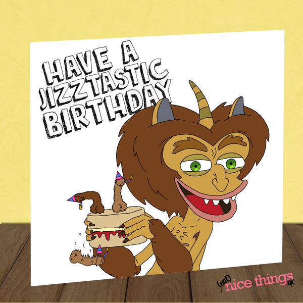 Big Mouth Hormone Monster | Funny Birthday Card