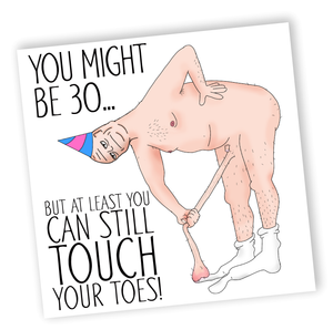 Boobs touch the Seat  Funny Birthday Card for Her - Not Nice Things