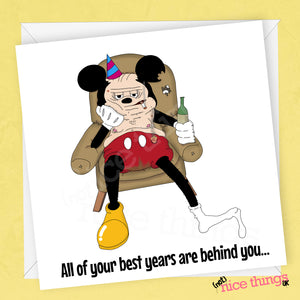 funny birthday card, funny disney birthday card, personalised birthday, offensive greetings card, horrible bday card, rude birthday card, funny mickey mouse cards, funny greetings card, customizable birthday card, alternative greetings card, alternative birthday card, personalised custom card, Adult birthday card