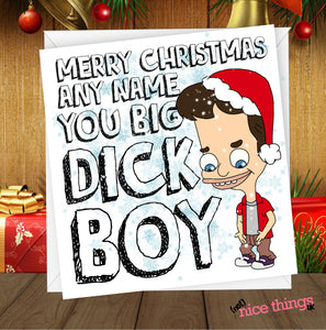 Personalised Big Mouth Christmas Card | Funny Christmas Card