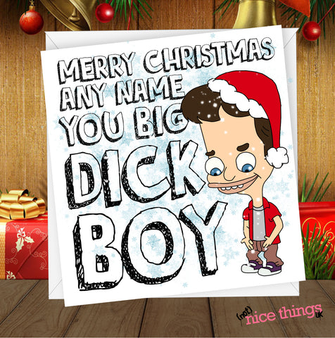Personalised Big Mouth Christmas Card | Funny Christmas Card