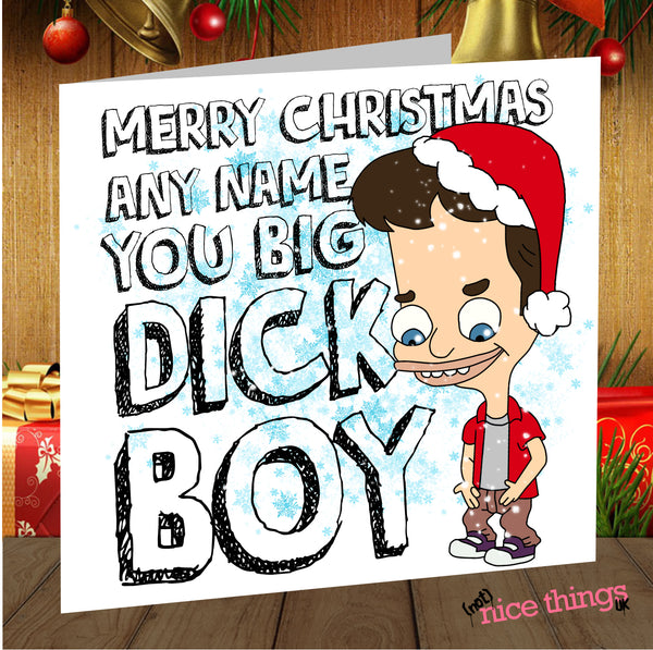 Personalised Big Mouth Christmas Card | Funny Christmas Card