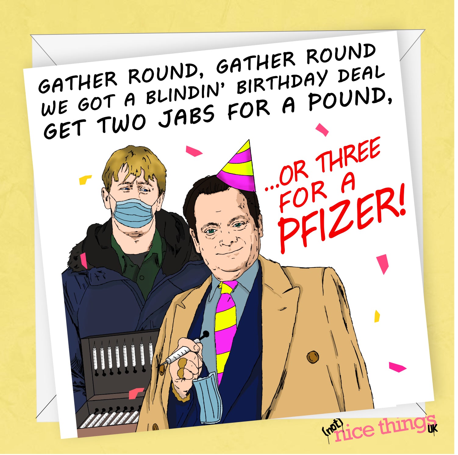Only Fools and Horses Funny Birthday Card, Del Boy, Lockdown Cards, Tier 2, Tier 3, Tier 4 Birthday Cards for Him, For Her, Cards for Dad