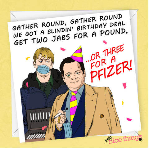 Only Fools and Horses Funny Birthday Card, Del Boy, Lockdown Cards, Tier 2, Tier 3, Tier 4 Birthday Cards for Him, For Her, Cards for Dad
