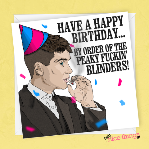 Peaky Blinders Birthday Card, Tommy Shelby, Peaky Blinders Gifts, Alfie Birthday Cards for Dad, Cards for Mum, Cards for him, Cards for her