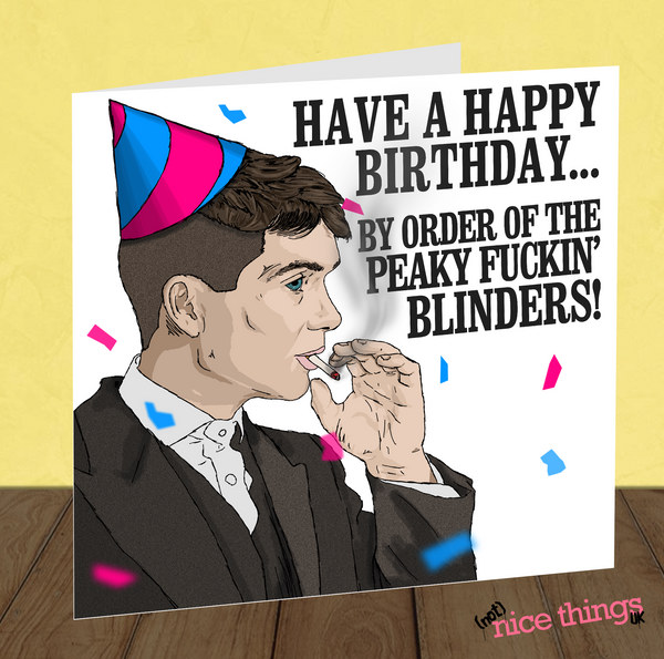 Peaky Blinders Birthday Card, Tommy Shelby, Peaky Blinders Gifts, Alfie Birthday Cards for Dad, Cards for Mum, Cards for him, Cards for her